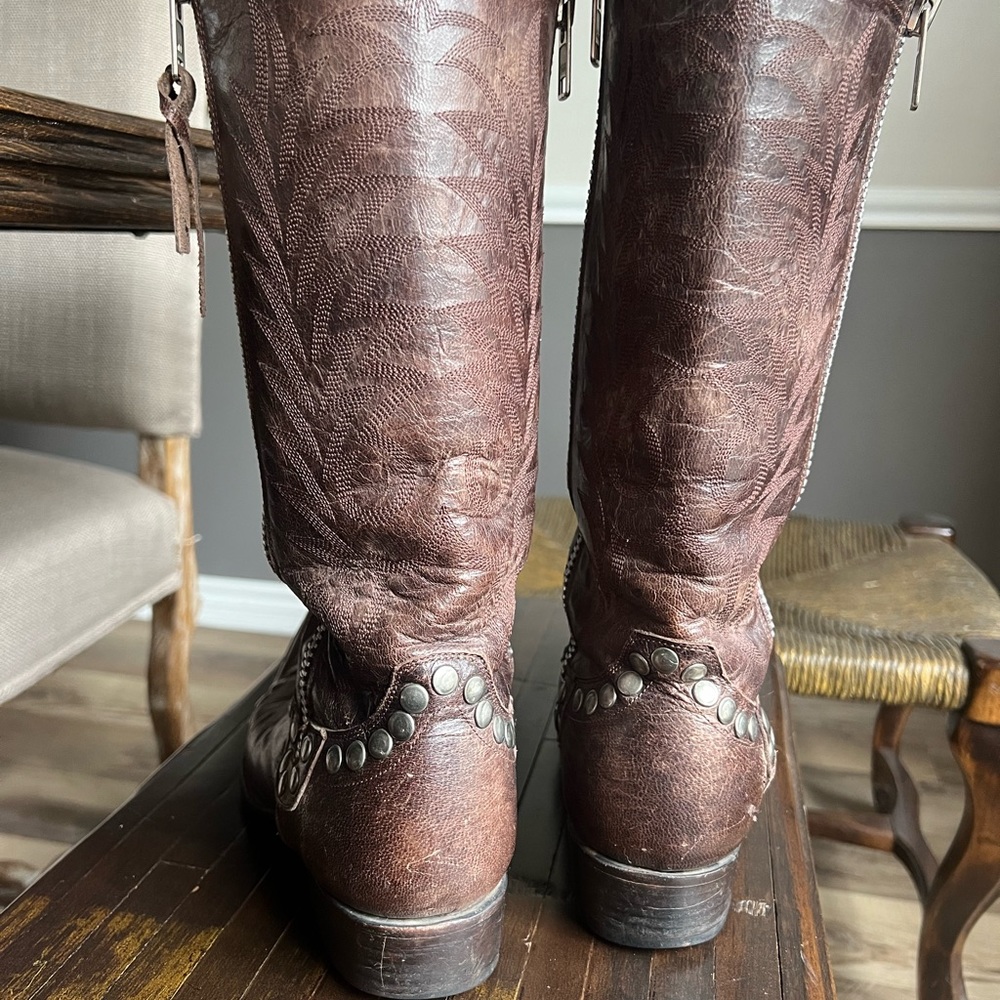 Old Gringo Boots, RockRazz,Silver studded grommets. Dual zippers,Handmade - Picture 2 of 7